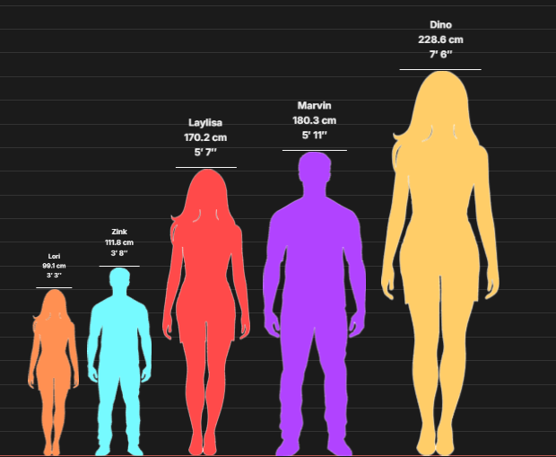 Party height chart